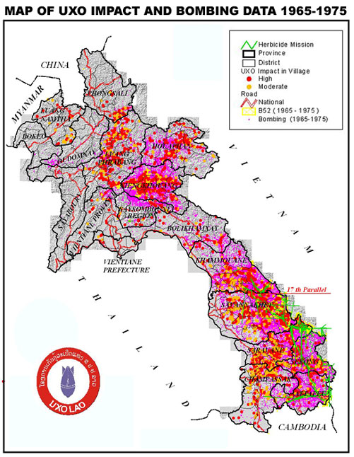 Bomb Map Laos