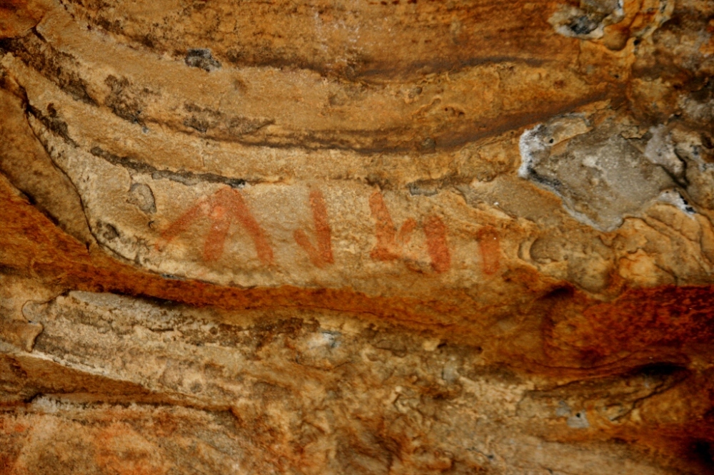 Animal Track Aboriginal Rock Art Manja Shelter Grampians National Park