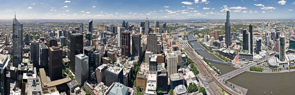 Melbourne Australia City Skyline