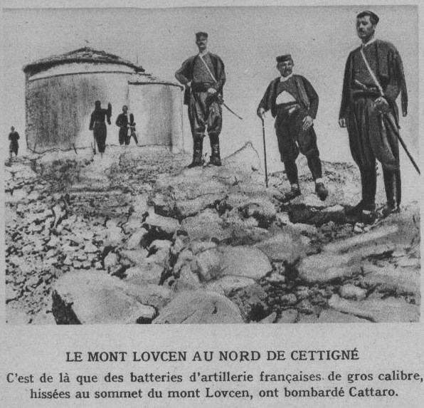 Montenegrin troops atop Lovćen in October 1914